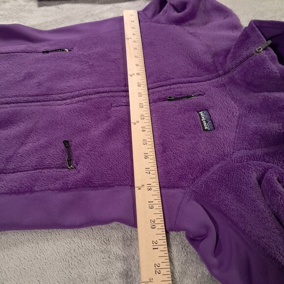 Patagonia R2 Fleece Jacket Women Medium Purple Full Zip Pockets 25146 - Picture 7 of 9